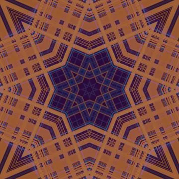 Star seamless pattern. Line pattern.  Kaleidoscopic background Stock Photos