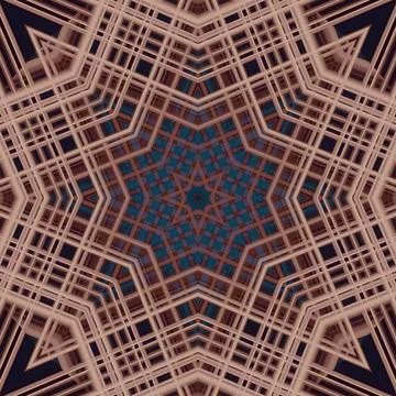 Star seamless pattern. Line pattern.  Kaleidoscopic background Foto stock