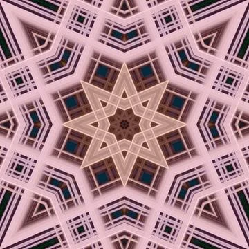 Star seamless pattern. Line pattern.  Kaleidoscopic background Stock Photos