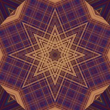 Star seamless pattern. Line pattern.  Kaleidoscopic background Foto stock