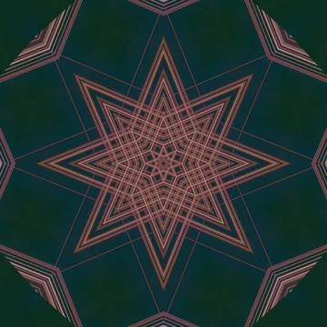 Star seamless pattern. Line pattern.  Kaleidoscopic background Foto stock