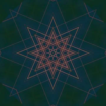 Star seamless pattern. Line pattern.  Kaleidoscopic background Foto stock