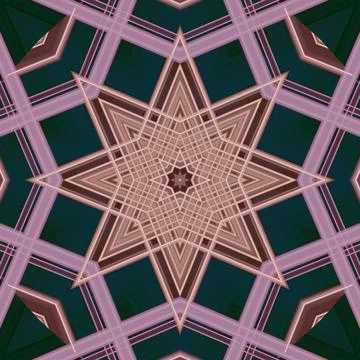 Star seamless pattern. Line pattern.  Kaleidoscopic background Foto stock