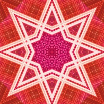 Star seamless pattern. Line pattern.  Kaleidoscopic background Foto stock