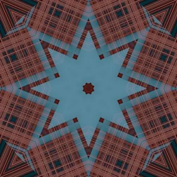 Star seamless pattern. Line pattern.  Kaleidoscopic background 写真素材