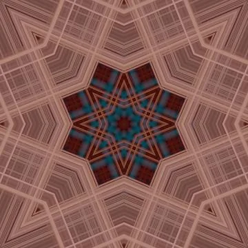 Star seamless pattern. Line pattern.  Kaleidoscopic background Foto stock