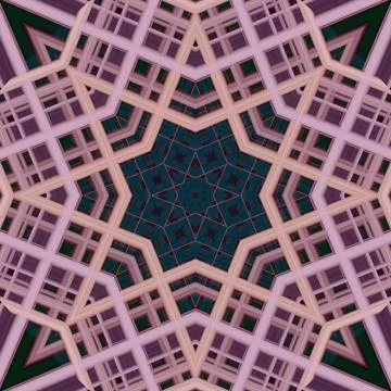 Star seamless pattern. Line pattern.  Kaleidoscopic background 스톡 사진