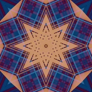 Star seamless pattern. Line pattern.  Kaleidoscopic background Stock Photos