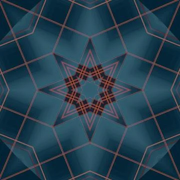 Star seamless pattern. Line pattern.  Kaleidoscopic background 스톡 사진