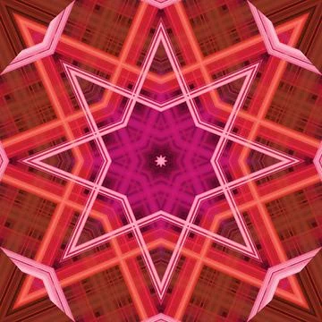 Star seamless pattern. Line pattern.  Kaleidoscopic background 写真素材