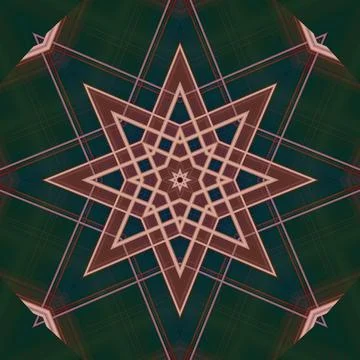 Star seamless pattern. Line pattern.  Kaleidoscopic background 写真素材