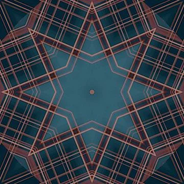 Star seamless pattern. Line pattern.  Kaleidoscopic background Foto stock