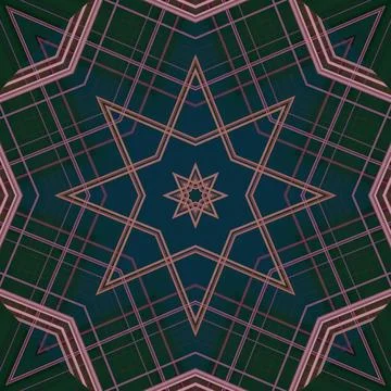 Star seamless pattern. Line pattern.  Kaleidoscopic background Foto stock