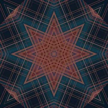 Star seamless pattern. Line pattern.  Kaleidoscopic background Foto stock