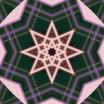 Star seamless pattern. Line pattern.  Kaleidoscopic background Foto stock