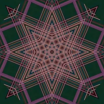 Star seamless pattern. Line pattern.  Kaleidoscopic background Foto stock