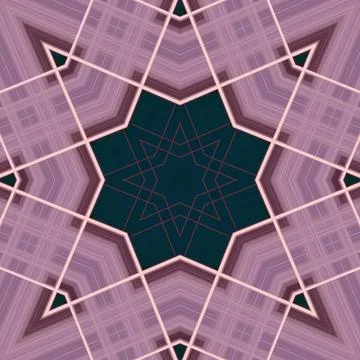 Star seamless pattern. Line pattern.  Kaleidoscopic background Stock Photos