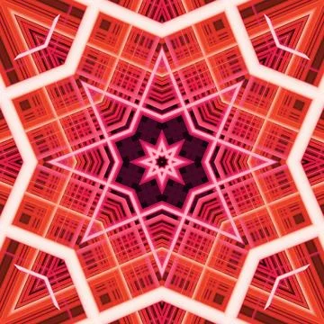 Star seamless pattern. Line pattern.  Kaleidoscopic background 스톡 사진