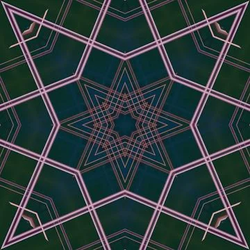 Star seamless pattern. Line pattern.  Kaleidoscopic background 写真素材