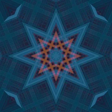 Star seamless pattern. Line pattern.  Kaleidoscopic background 写真素材