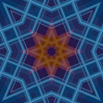 Star seamless pattern. Line pattern.  Kaleidoscopic background 写真素材