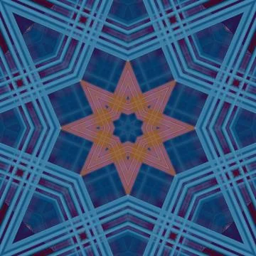 Star seamless pattern. Line pattern.  Kaleidoscopic background Stock Photos