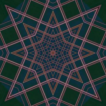 Star seamless pattern. Line pattern.  Kaleidoscopic background 스톡 사진