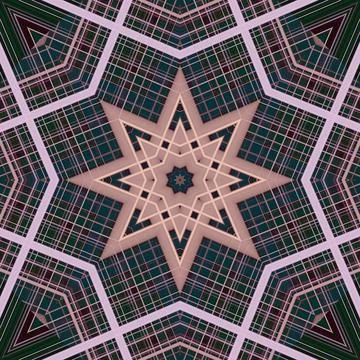 Star seamless pattern. Line pattern.  Kaleidoscopic background Stock Photos