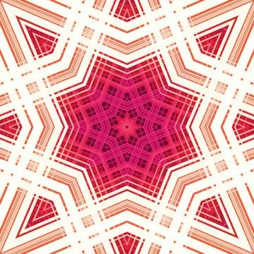 Star seamless pattern. Line pattern.  Kaleidoscopic background Foto stock