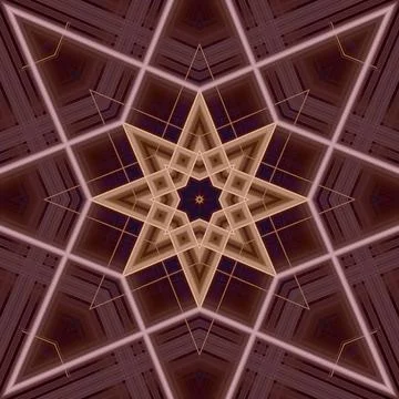 Star seamless pattern. Line pattern.  Kaleidoscopic background Foto stock