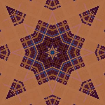 Star seamless pattern. Line pattern.  Kaleidoscopic background Foto stock