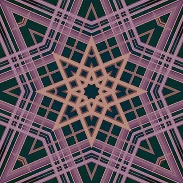 Star seamless pattern. Line pattern.  Kaleidoscopic background Stock Photos