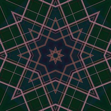 Star seamless pattern. Line pattern.  Kaleidoscopic background 스톡 사진