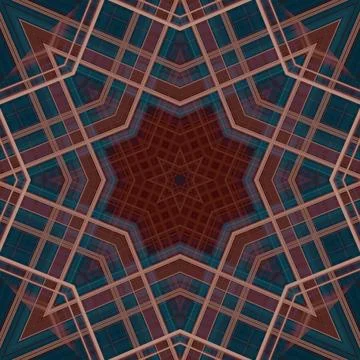 Star seamless pattern. Line pattern.  Kaleidoscopic background Foto stock