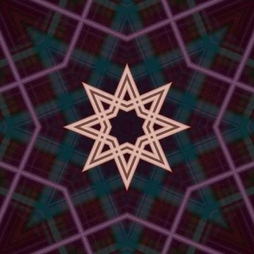 Star seamless pattern. Line pattern.  Kaleidoscopic background Foto stock