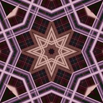 Star seamless pattern. Line pattern.  Kaleidoscopic background Stock Photos