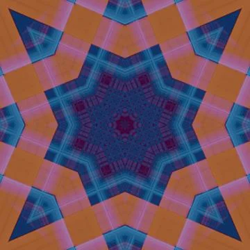 Star seamless pattern. Line pattern.  Kaleidoscopic background Foto stock