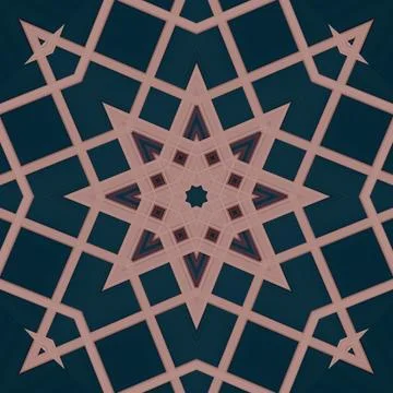 Star seamless pattern. Line pattern.  Kaleidoscopic background Stock Photos