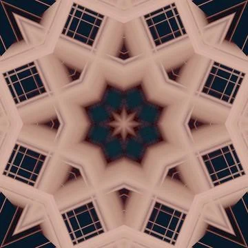 Star seamless pattern. Line pattern.  Kaleidoscopic background 写真素材