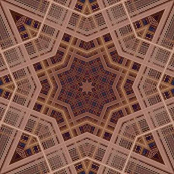 Star seamless pattern. Line pattern.  Kaleidoscopic background Stock Photos