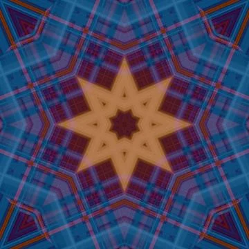 Star seamless pattern. Line pattern.  Kaleidoscopic background Foto stock