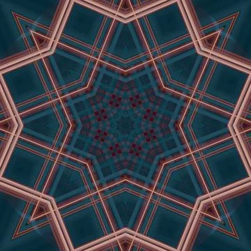 Star seamless pattern. Line pattern.  Kaleidoscopic background Foto stock