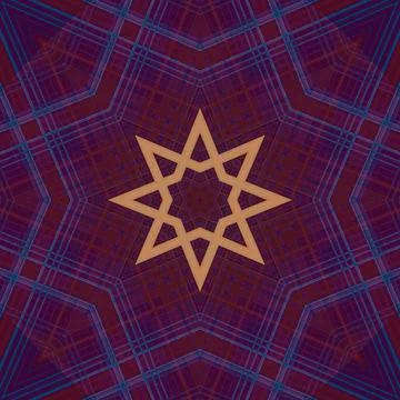 Star seamless pattern. Line pattern.  Kaleidoscopic background 스톡 사진