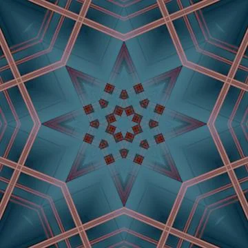 Star seamless pattern. Line pattern.  Kaleidoscopic background Foto stock