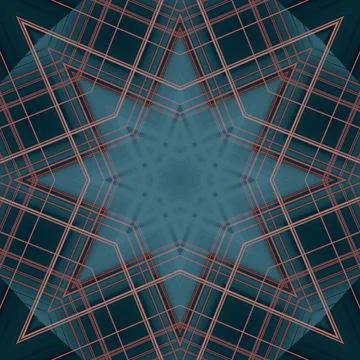 Star seamless pattern. Line pattern.  Kaleidoscopic background 스톡 사진