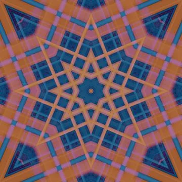 Star seamless pattern. Line pattern.  Kaleidoscopic background Foto stock