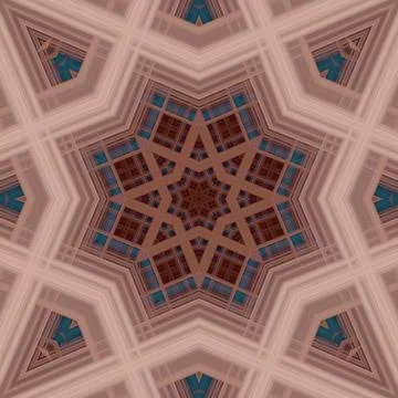 Star seamless pattern. Line pattern.  Kaleidoscopic background Foto stock