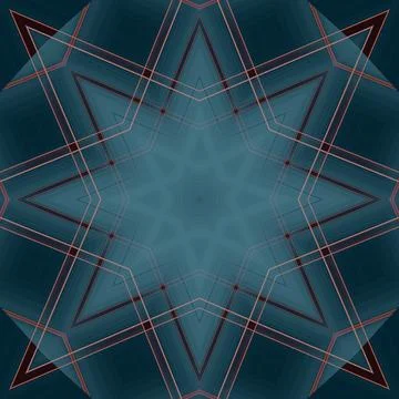 Star seamless pattern. Line pattern.  Kaleidoscopic background Foto stock