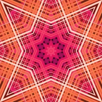 Star seamless pattern. Line pattern.  Kaleidoscopic background Foto stock