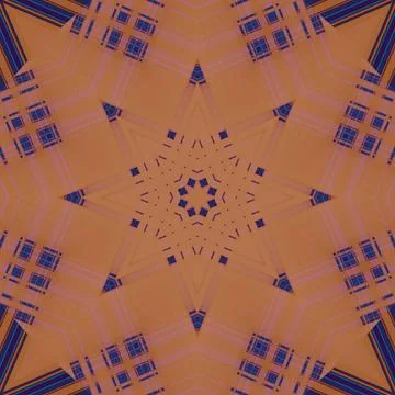 Star seamless pattern. Line pattern.  Kaleidoscopic background Foto stock